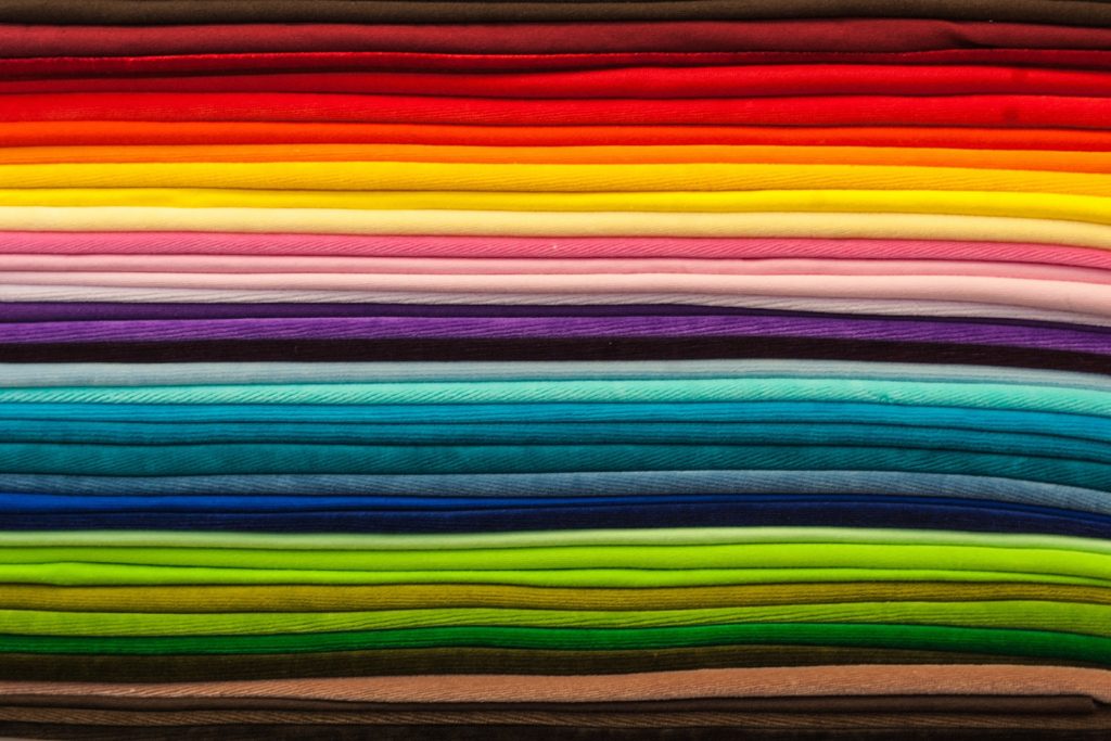 Various colors of cloths