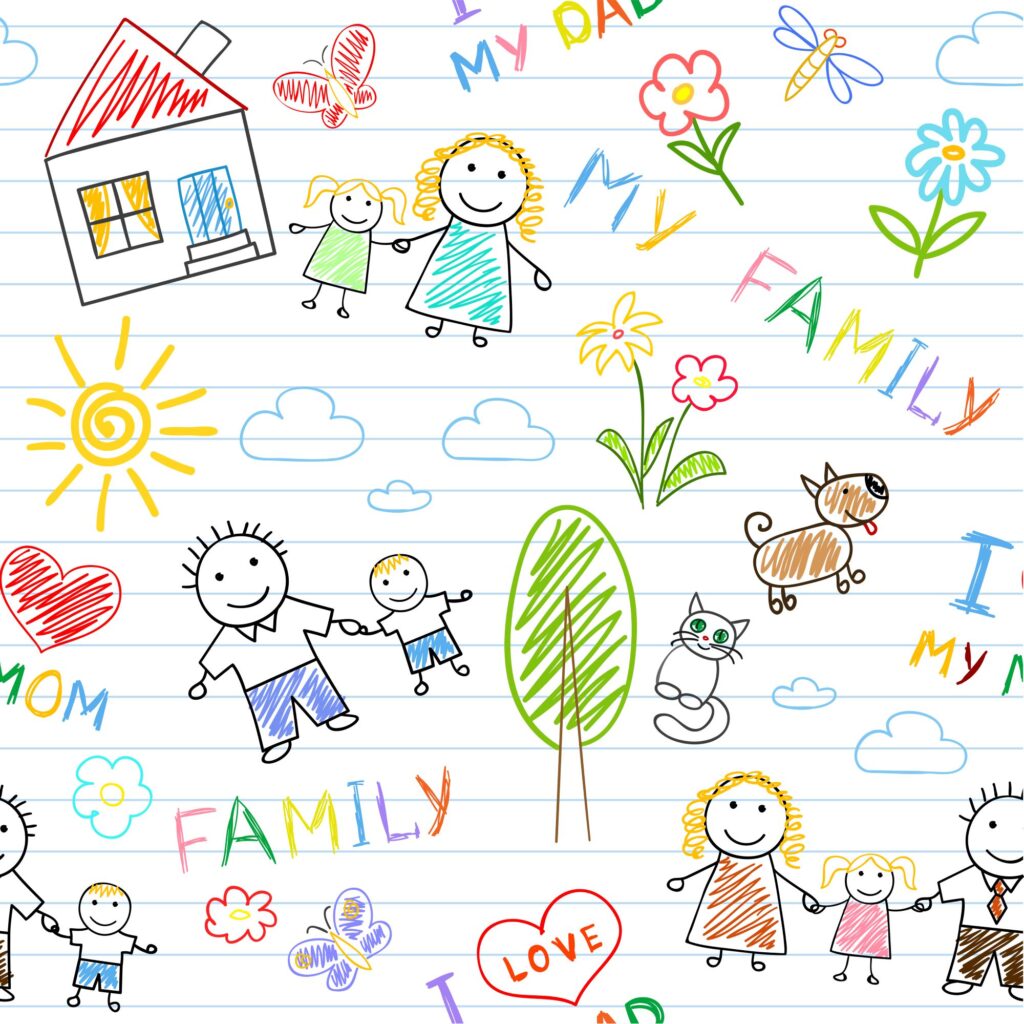 Drawing of family to show that we love our family