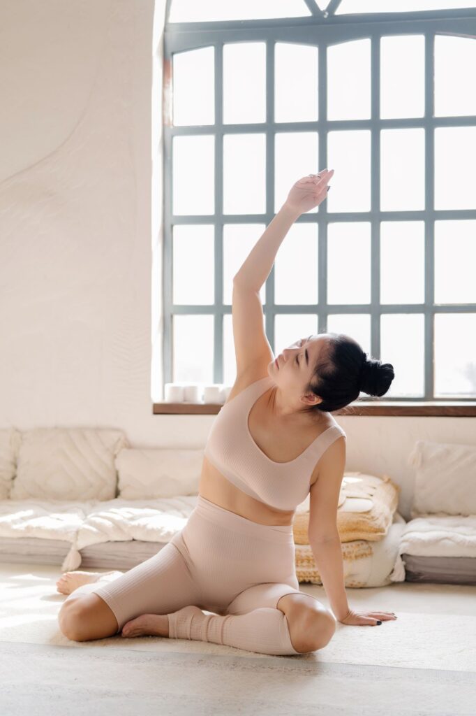 Woman doing a yoga pose