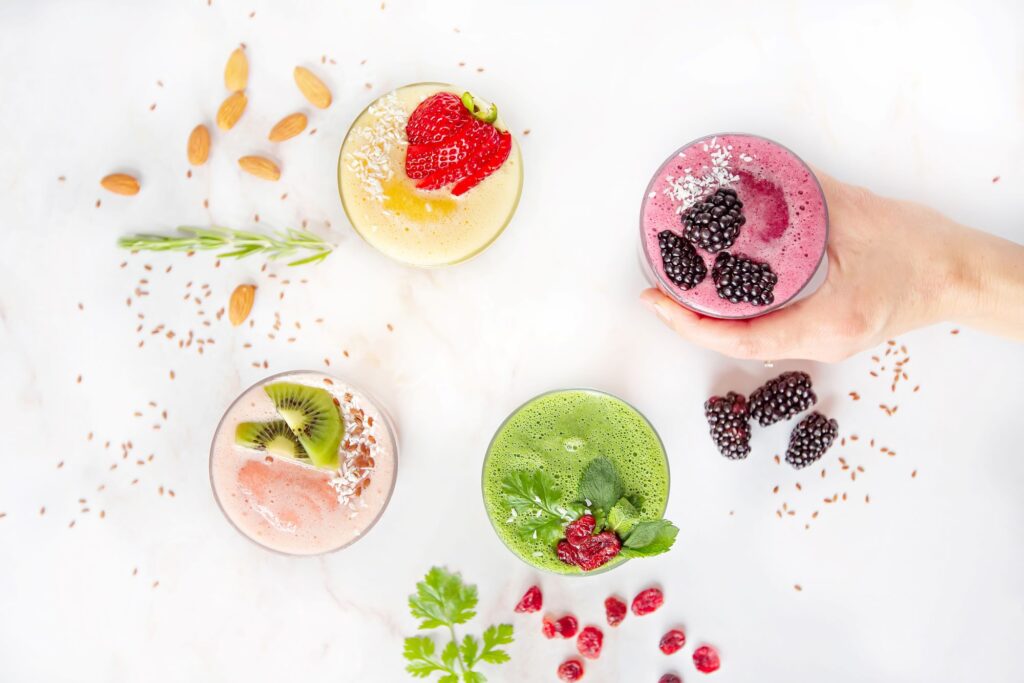 4 different smoothie variations