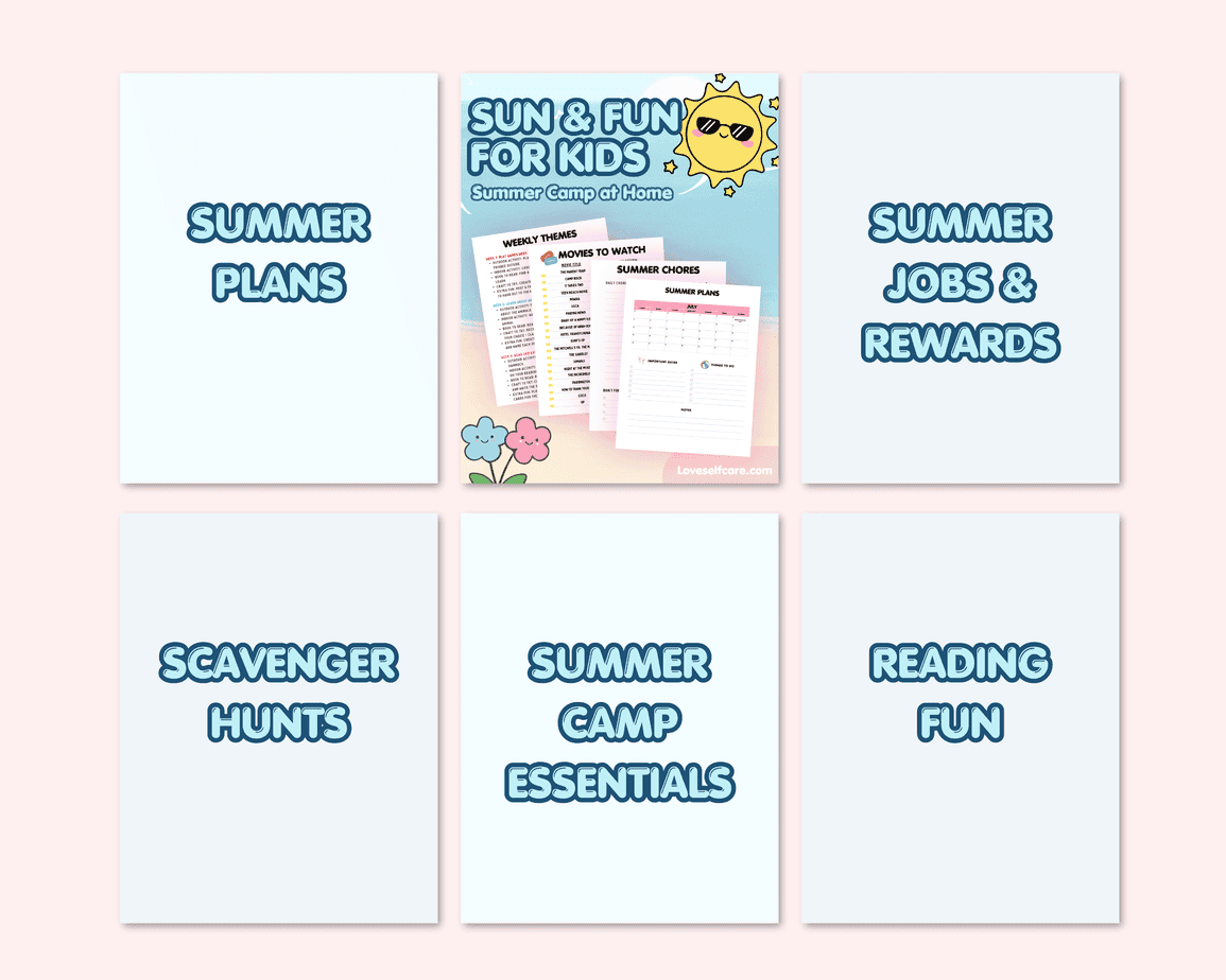 Sample sections includes in the summer camp workbook